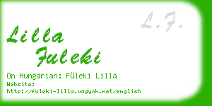 lilla fuleki business card